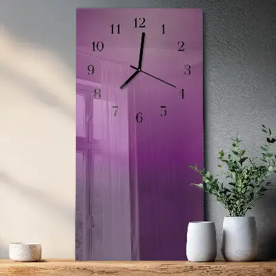 Hodiny s fotkou skleněné svislé Materiál