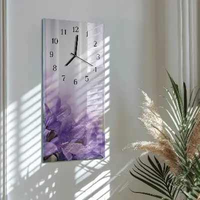Hodiny s fotkou skleněné svislé Květ