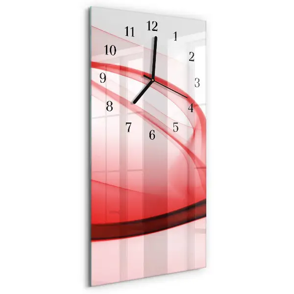Svislé skleněné hodiny na zeď Abstraktní linie