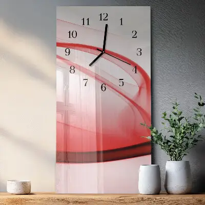 Svislé skleněné hodiny na zeď Abstraktní linie