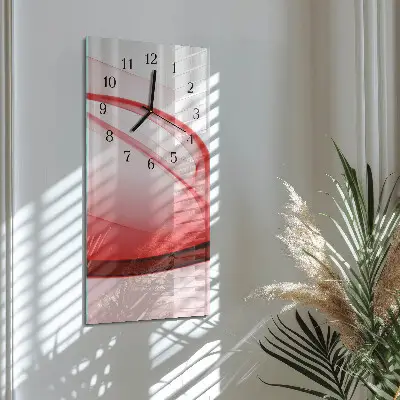 Svislé skleněné hodiny na zeď Abstraktní linie