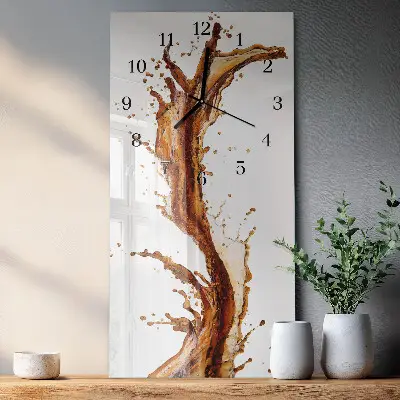 Svislé skleněné hodiny na zeď Voda