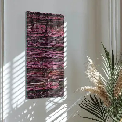 Hodiny s fotkou skleněné svislé Dřevěné panely