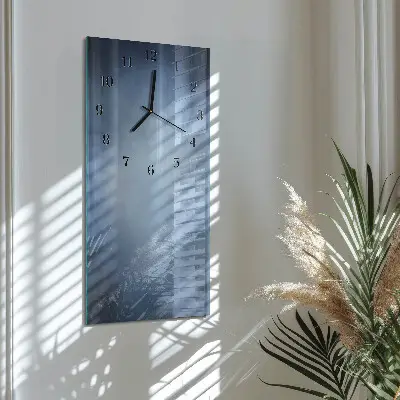 Svislé skleněné hodiny na zeď Kouř