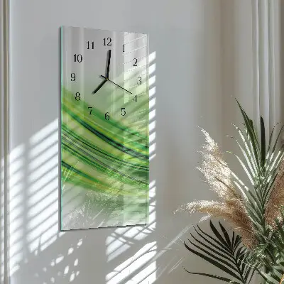 Svislé skleněné hodiny na zeď Abstraktní umění
