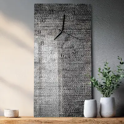 Svislé skleněné hodiny na zeď Materiál