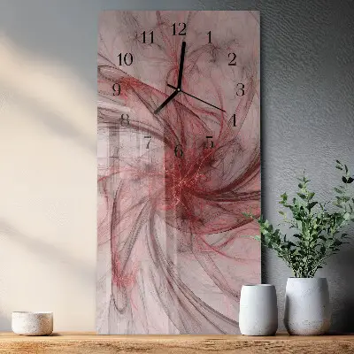 Svislé skleněné hodiny na zeď Abstrakce