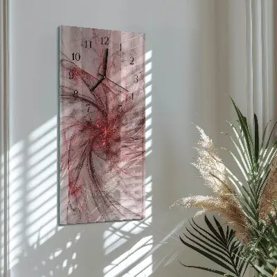 Svislé skleněné hodiny na zeď Abstrakce