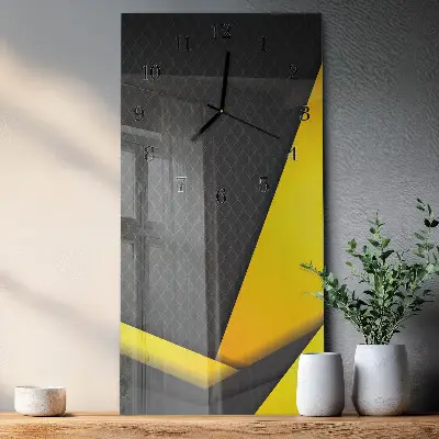 Svislé skleněné hodiny na zeď Abstrakce