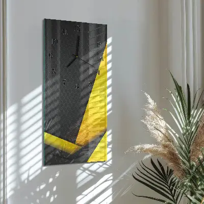 Svislé skleněné hodiny na zeď Abstrakce