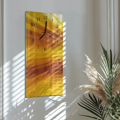 Nástěnné hodiny skleněné svislé Pruhy