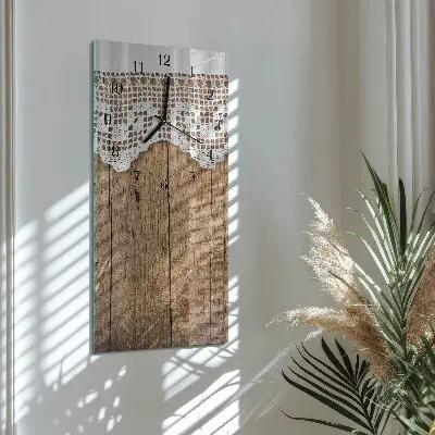 Nástěnné hodiny skleněné svislé Tabulka