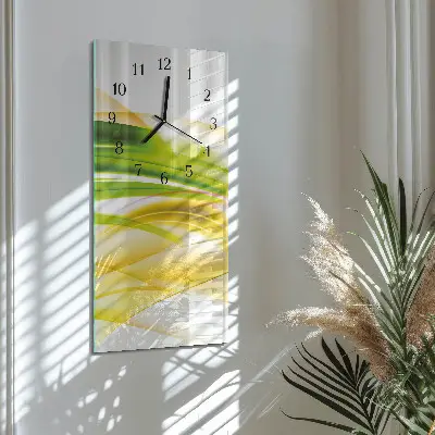 Svislé skleněné hodiny na zeď Abstrakce
