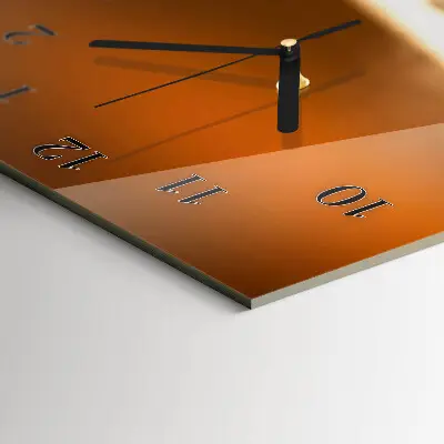Nástěnné hodiny skleněné svislé Kávová zrna