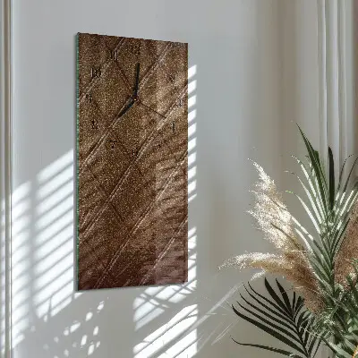 Svislé skleněné hodiny na stěnu Diamanty