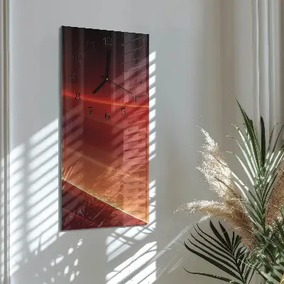 Svislé skleněné hodiny na stěnu Abstrakce