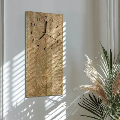 Svislé skleněné hodiny na zeď List