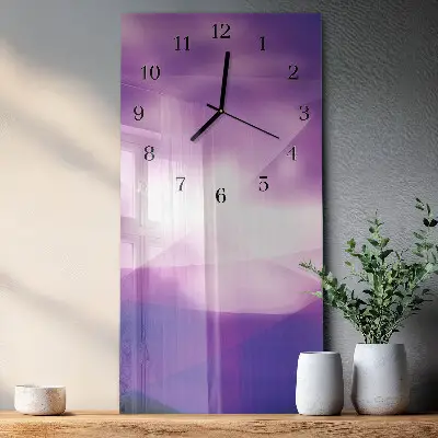 Svislé skleněné hodiny na zeď Vzor