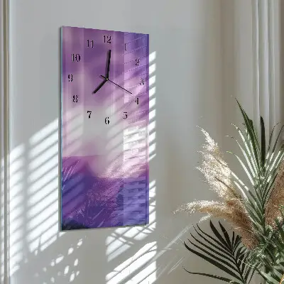 Svislé skleněné hodiny na zeď Vzor