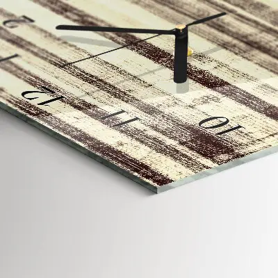 Svislé skleněné hodiny na stěnu Voskované plátno