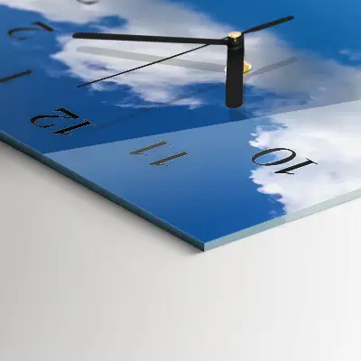 Svislé skleněné hodiny na zeď Pole