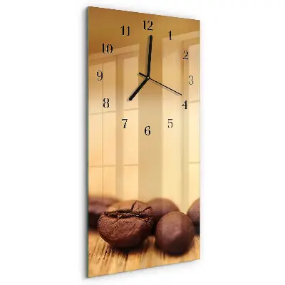 Svislé skleněné hodiny na zeď Fazole