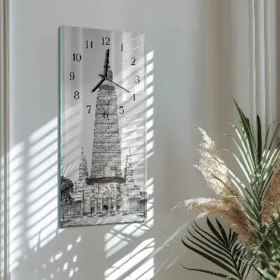 Svislé skleněné hodiny na zeď Perspektivy