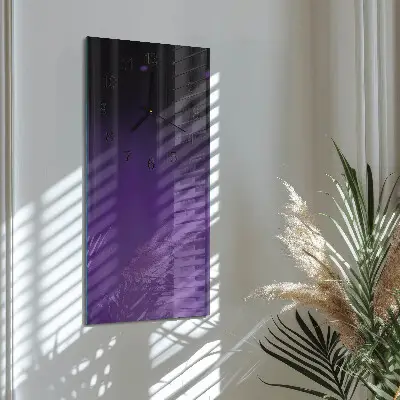 Svislé skleněné hodiny na stěnu Vzor