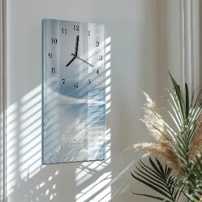 Nástěnné hodiny skleněné svislé Abstraktní linie