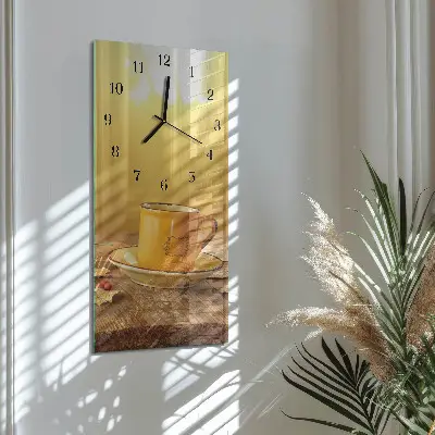 Svislé skleněné hodiny na zeď Džbánek