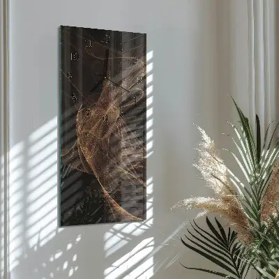 Svislé skleněné hodiny na stěnu Vzor