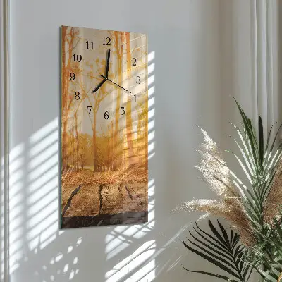 Svislé skleněné hodiny na zeď Pódium