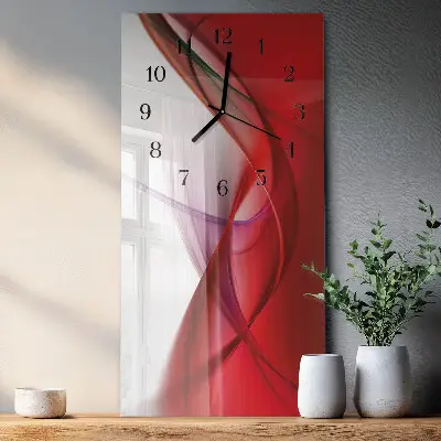 Svislé skleněné hodiny na zeď Abstrakce
