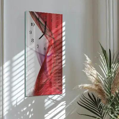 Svislé skleněné hodiny na zeď Abstrakce