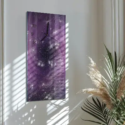 Nástěnné hodiny skleněné svislé Abstrakce