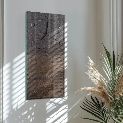 Hodiny s fotkou skleněné svislé Dřevěná deska
