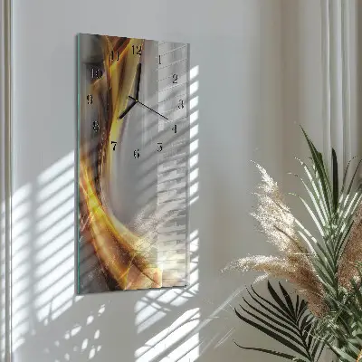 Nástěnné hodiny skleněné svislé Abstrakce