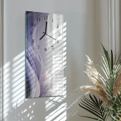Svislé skleněné hodiny na stěnu Abstrakce
