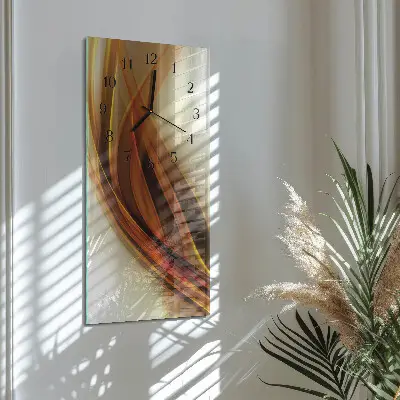 Nástěnné hodiny skleněné svislé Abstrakce