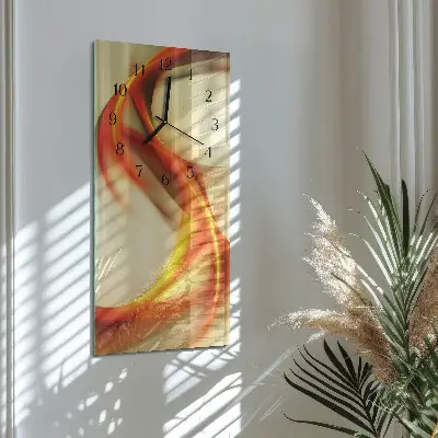 Svislé skleněné hodiny na zeď Abstrakce