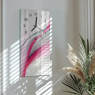 Hodiny s fotkou skleněné svislé Abstrakce