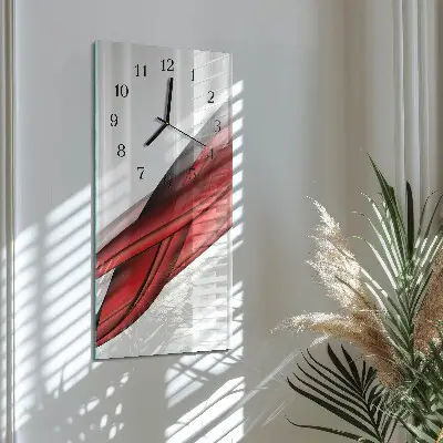 Nástěnné hodiny skleněné svislé Abstrakce