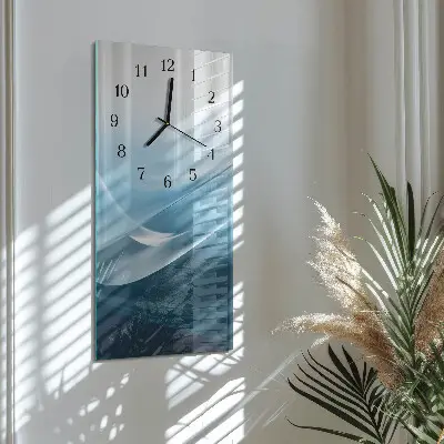 Svislé skleněné hodiny na zeď Abstrakce