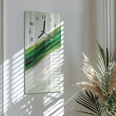 Nástěnné hodiny skleněné svislé Abstrakce