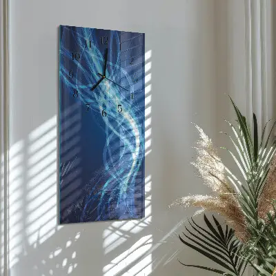 Svislé skleněné hodiny na zeď Abstrakce