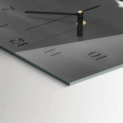 Svislé skleněné hodiny na stěnu Hora