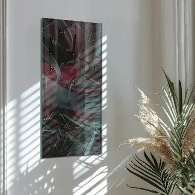 Nástěnné hodiny skleněné svislé Vzor