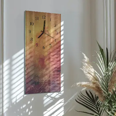 Svislé skleněné hodiny na stěnu Vzor