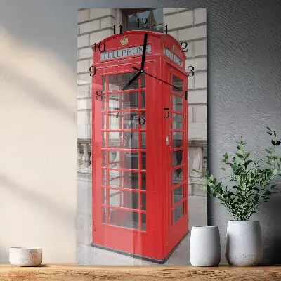 Hodiny na skle svislé Veřejný telefon