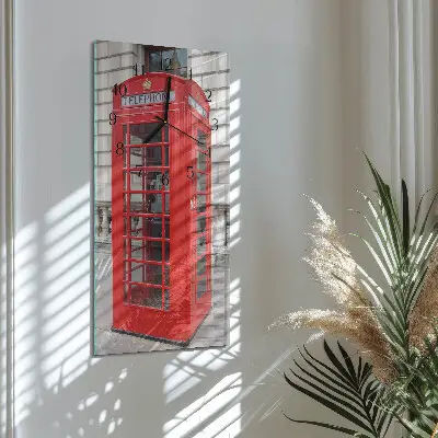Hodiny na skle svislé Veřejný telefon